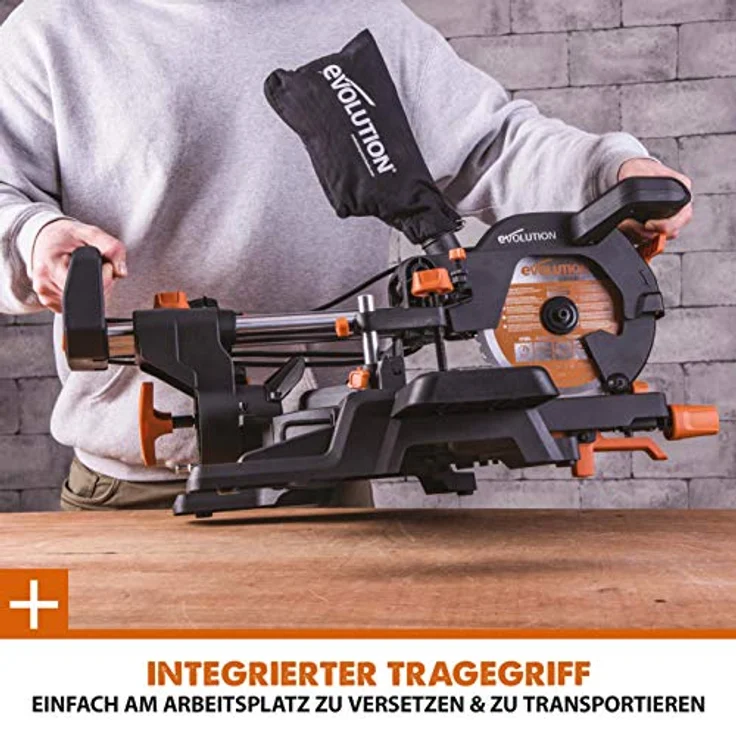 Evolution Power Tools - R210SMS-300+ Mehrzweck-Gleit-Gehrungssäge mit Plus Pack, 210 mm (230 V) – Bild 24