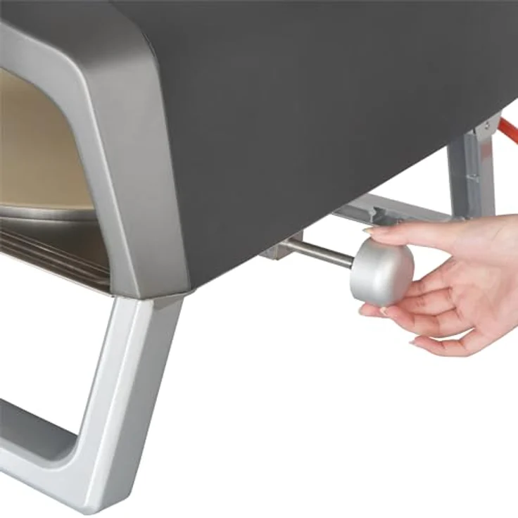 BBQ-Toro Gas Pizzaofen mit Drehfunktion | Mobiler Pizza Ofen mit Pizzastein | 8,5 kW | Gasofen, Gasgrill Camping | Pizzaofen 360° Drehbar (rund) – Bild 3