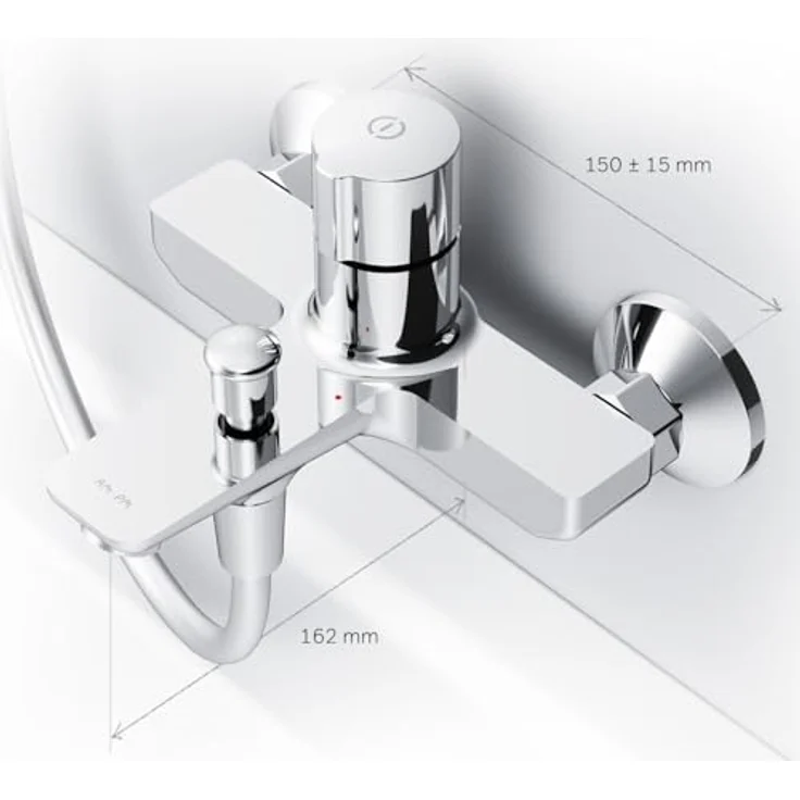 AM.PM Wannenarmatur X-Joy TouchReel Mischbatterie Badewanne FXT10500, chrom, intuitive Touchsteuerung, optimale Geometrie für Waschbecken von 50 bis 120 cm – Bild 7