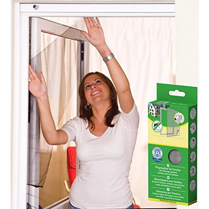 easy life Fenster Fliegengitter Insektenschutz Gaze 150 x 180 cm weiß – Bild 4