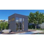 BERTILO Gartenhaus Cubus 2 Office, modernes kubisches Design mit flexibler Wandelementanordnung, BxT: 226x240 cm, in verschiedenen Farben