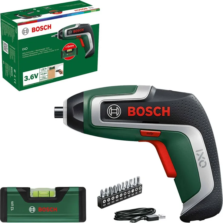 BOSCH Akku-Schrauber IXO 7 Set, mit 20 % höherem Drehmoment, blau