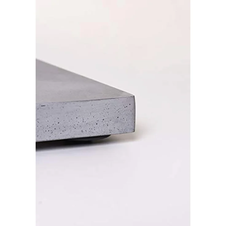 VIVANNO Untersetzer mit Rollen Pflanzenroller eckig Kunststein Movo Grau - 4 x 28 x 28 cm – Bild 2