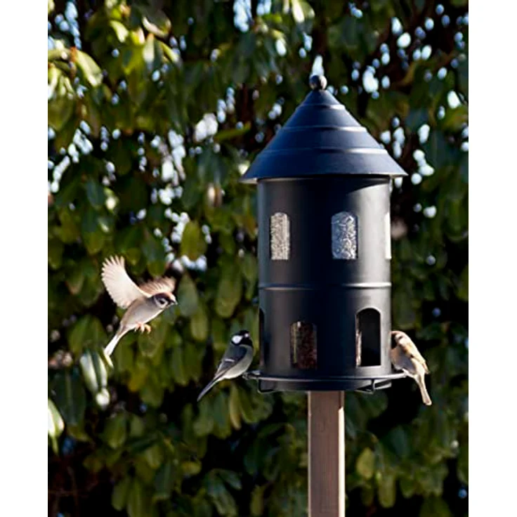 Wildlife Garden WG326 Gigant Futterstation Schwarz - Vogelfutterhaus aus Metall – Bild 2