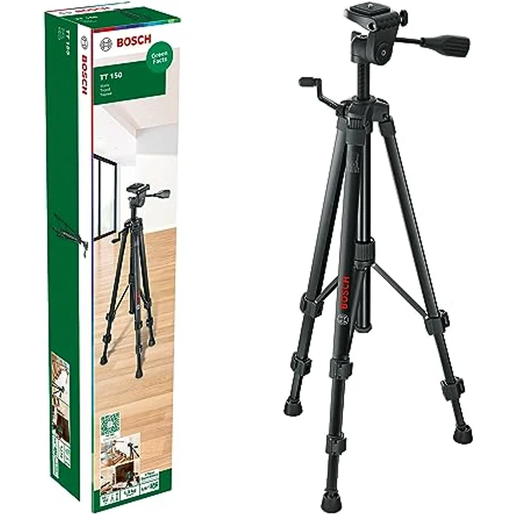 Bosch Stativ TT 150, Nivelliergerät-Stativ mit 0,55–1,57 m Arbeitshöhe und 360°-Drehung – Bild 1