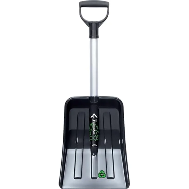 Prosperplast Schaufel Everest Eco, ausziehbarer Griff, Schwarz, mit leichtem Aluminiumgriff und stabilem Kunststoffblatt