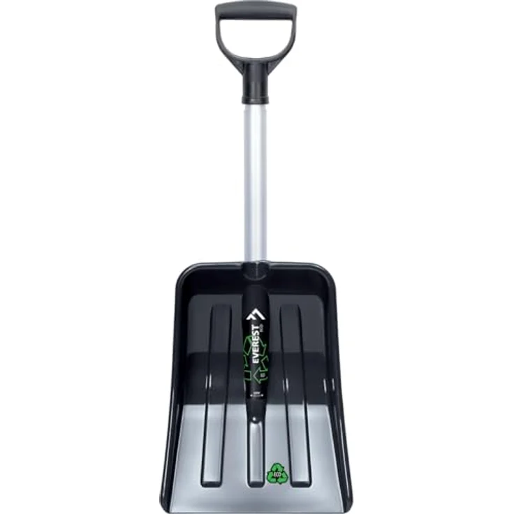 Prosperplast Schaufel Everest Eco, ausziehbarer Griff, Schwarz, mit leichtem Aluminiumgriff und stabilem Kunststoffblatt – Bild 1