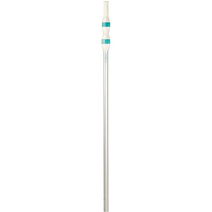 time4wellness Teleskopstiel Komfort Plus Pool Teleskopstange aus Aluminium, ausziehbar bis 3,60 m, silber – Bild 2