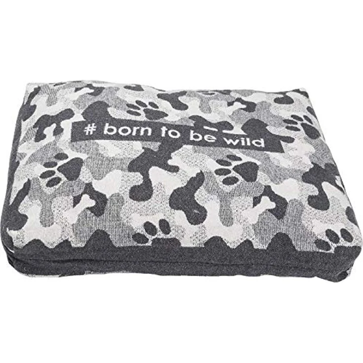 David Fussenegger NOVA Hundekissen Hülle Camouflage/#Born to be wild Filz 60/90 – Bild 1