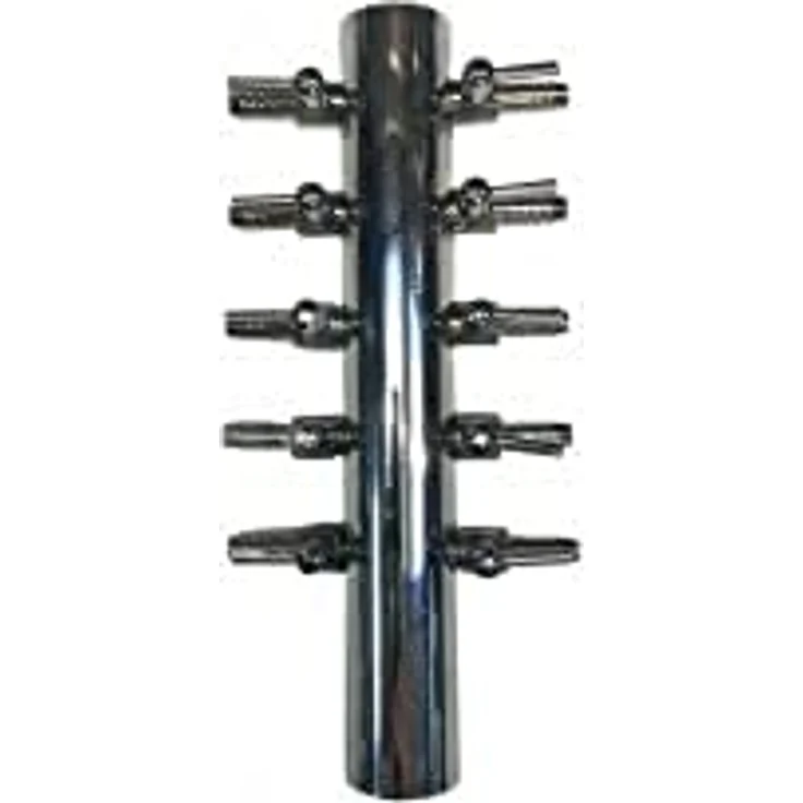 Aquaforte Luftverteiler für Ø 4 mm Schlauch, 10 Ausgänge mit Hahn Bewässerungszubehör – Bild 2
