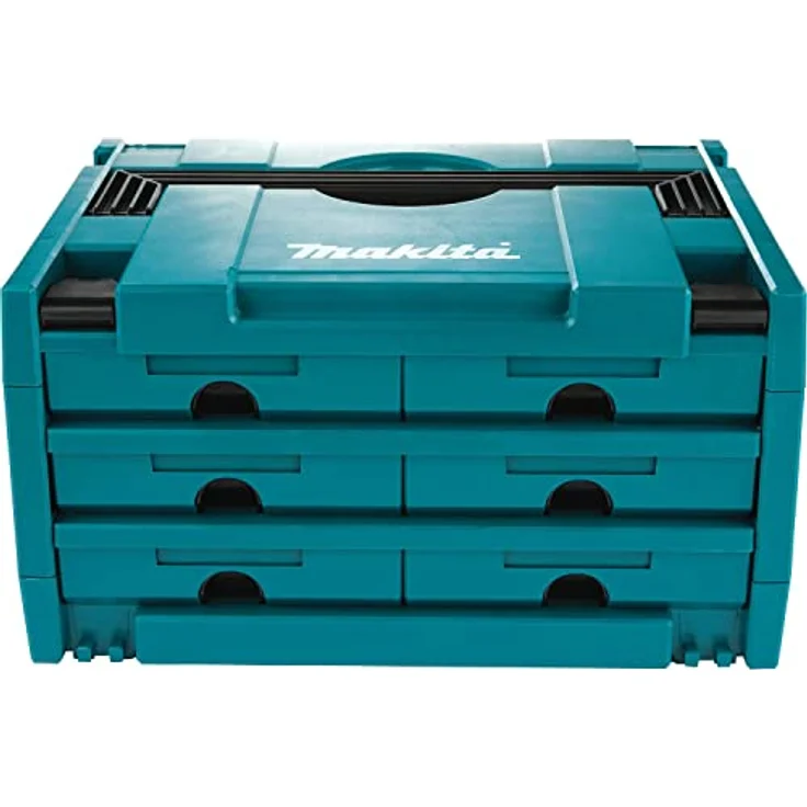 Makita MAKSTOR 3.6 Werkzeug Koffer 6 Schubladen ( P-84333 ) 395 x 295 x 215 mm – Bild 3