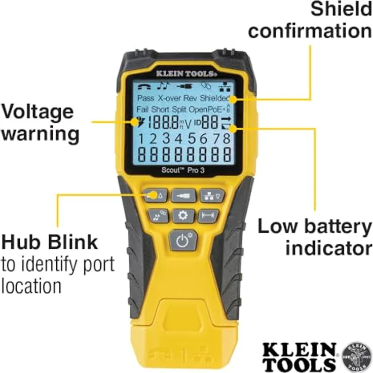Klein Tools Kabeltester VDV501-851 Audio-Video, Netzwerk, Telekommunikation – Bild 3