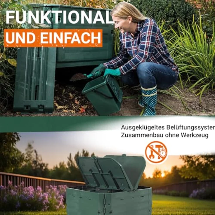 Garantia THERMO-KING Komposter 400 L, grün - 626009 – Bild 5