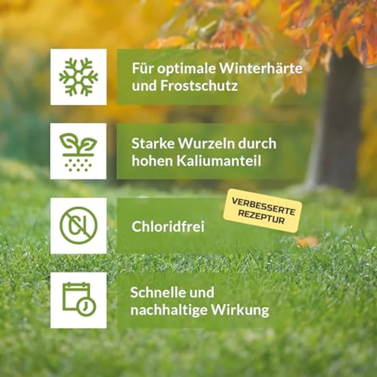 TerraDomi Herbstrasendünger mit Kalium 25 kg für 1000m² I Wurzelstärkung und Pflanzenkräftigung – Bild 3
