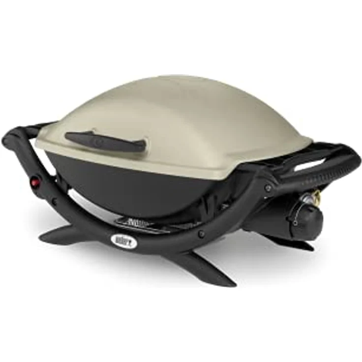 Weber 53060079 Gasgrill Q 2000, Titan, Zündung per Knopfdruck, Abklappbare Seitentische, Balkon Grill – Bild 2