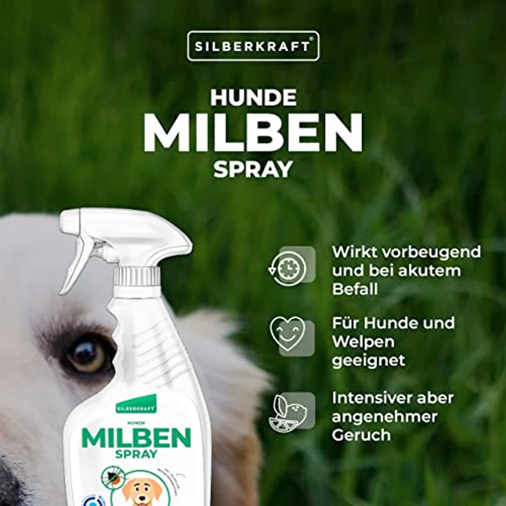 Silberkraft Milbenspray Hunde 500 ml, zuverlässiger Milbenschutz für Hunde, effizientes Anti-Milben-Mittel – Bild 2
