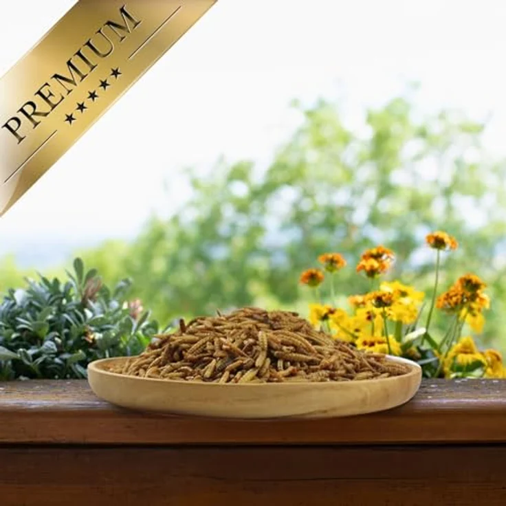Lyra Pet® 5 kg Mehlwürmer Soldatenfliegenlarven Mix, getrocknet, reich an Proteinen & Ballaststoffen, ideales Kalzium-Phosphor-Verhältnis, natürliches Futter für Vögel, Nager, Fische & Reptilien – Bild 3