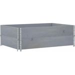vidaXL Hochbeet Pflanzkasten Grau 120x80 cm Massivholz Kiefer, stapelbar mit offenen Boden für gute Entwässerung und Atmungsaktivität