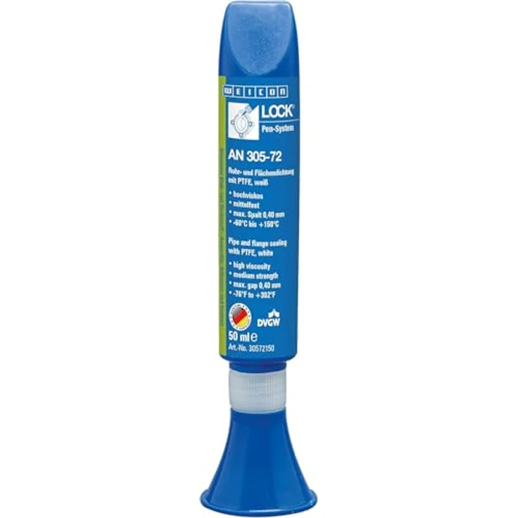 WEICON WEICONLOCK AN 305-72, 50 ml Pen-System für Rohr- und Flächendichtung, PTFE, sofortige Dichtwirkung, DVGW-geprüft – Bild 1