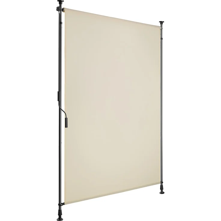 Tectake Klemmmarkise Taija, verschiedene Größen, wasserabweisend mit UV-Schutz und leichtgängiger Handkurbel