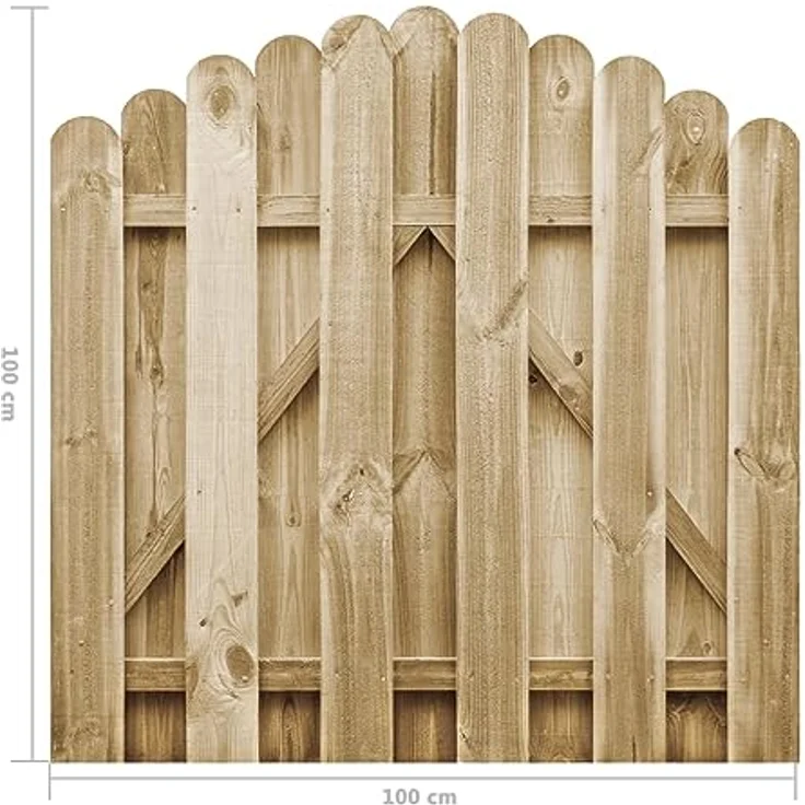 vidaXL Gartentor Imprägniertes Kiefernholz 100 x 100 cm – Bild 3
