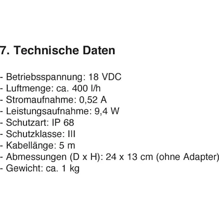 Esotec Solar Einzelpumpe, Ersatzpumpe für Teichbelüfter Power Float 400, max. 400 l/h Luftmenge, IP 68, 18 V DC – Bild 8