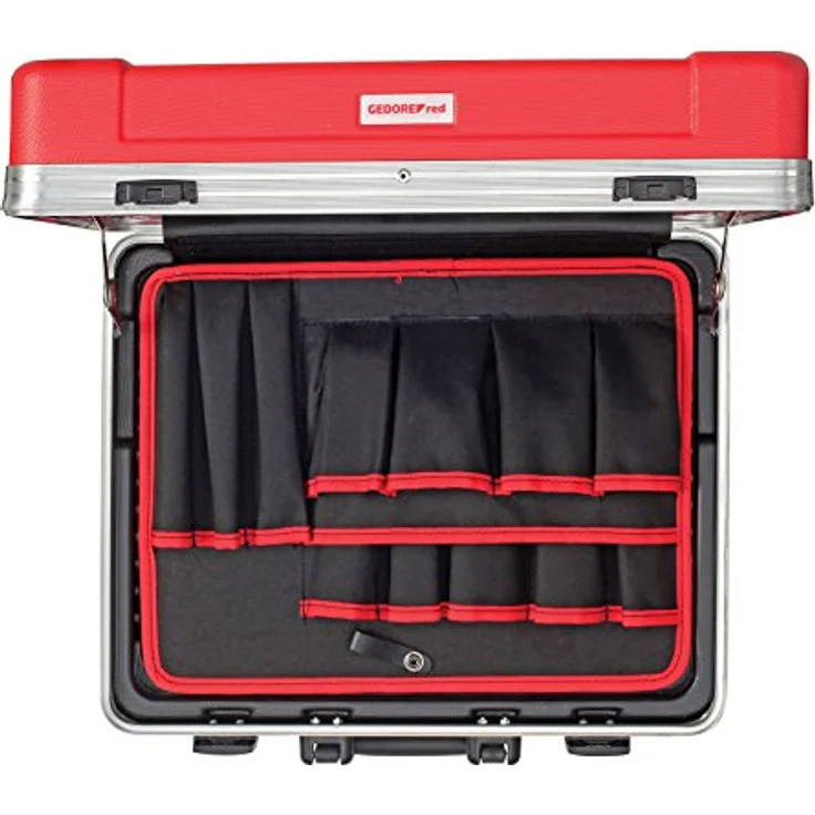 Gedore Red R21650108 Werkzeugkoffer ALL-IN, 108-teiliges Set aus dickwandigem ABS-Kunststoff mit Aluminiumrahmen und einer Vielzahl von Steckschlüsselwerkzeugen, rot – Bild 4