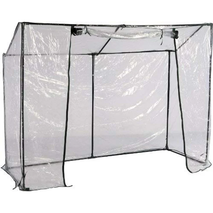 Spetebo Tomatengewächshaus transparent - 200 x 150 cm - Foliengewächshaus für Tomaten - Treibhaus Pflanzen Zelt Gewächshaus mit aufrollbarer Tür – Bild 1