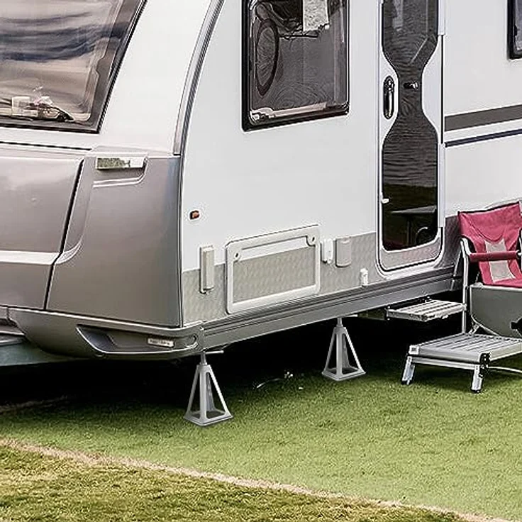 VEVOR 4-teilige Aluminium Stapel-Wagenheber, Rangierwagenheber 2,72 t Tragkraft, Höhenverstellbar 280–435 mm, ideal für Wohnmobile und Anhänger – Bild 8