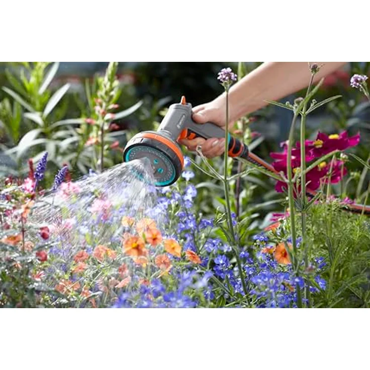 GARDENA Comfort Multibrause: Gartenbrause zum Bewässern und Reinigen, 5 Sprühformen, Dauerarretierung, stufenlose Regulierung, Frostschutz (18315-20) – Bild 3