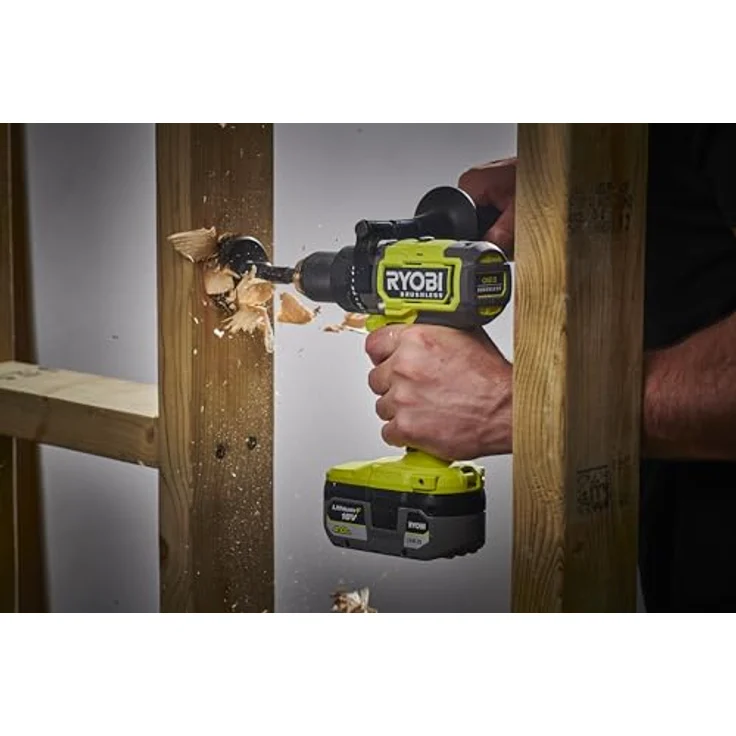 Ryobi 18 V ONE+ Brushless Akku-Schlagbohrschrauber RPD18BL2-0, max. Drehmoment 95 Nm, 24 Drehmomenteinstellungen, 13 mm Schnellspannbohrfutter, G5 GripZone – Bild 2