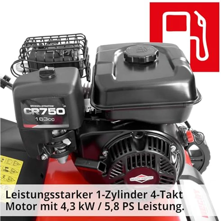HECHT Benzin Vertikutierer 5644, 4-Takt-Motor mit 42 cm Arbeitsbreite, 2 Walzen und 45-Liter-Fangkorb – Bild 3