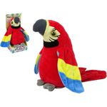 "LEAN Toys Tier-Intelligenzspielzeug Papagei Interaktiv Sprechend Haustier Spielzeug Vogel Flügel Bewegung, Rot-Gelb"