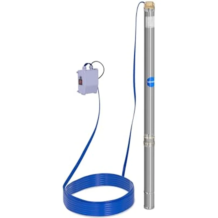 MSW - Pumpe Brunnenpumpe Tiefbrunnenpumpe Tauchpumpe 3.800 L H 750 Watt Edelstahl – Bild 2