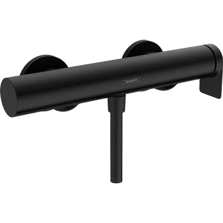 hansgrohe Wannenarmatur Vivenis, Aufputz Badarmatur, Mattschwarz, bis zu 12,5 l/min Durchflussmenge, leiser Betrieb mit Schalldämpfer