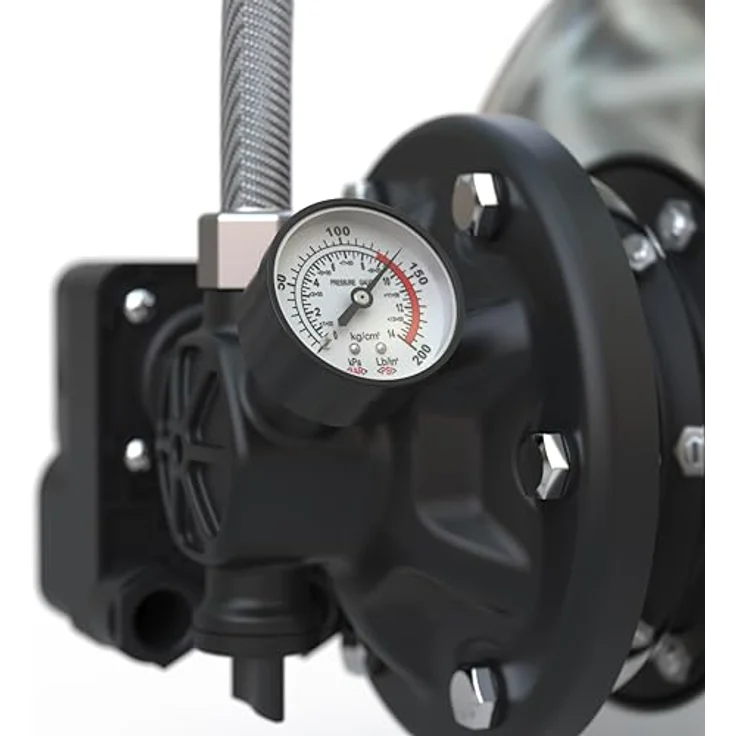 Güde HWW 1000 ES, Hauswasserpumpe mit 1000 W Leistung, 3800 l/h Fördermenge, silber, 20 l Edelstahltank, automatischer Betrieb – Bild 9
