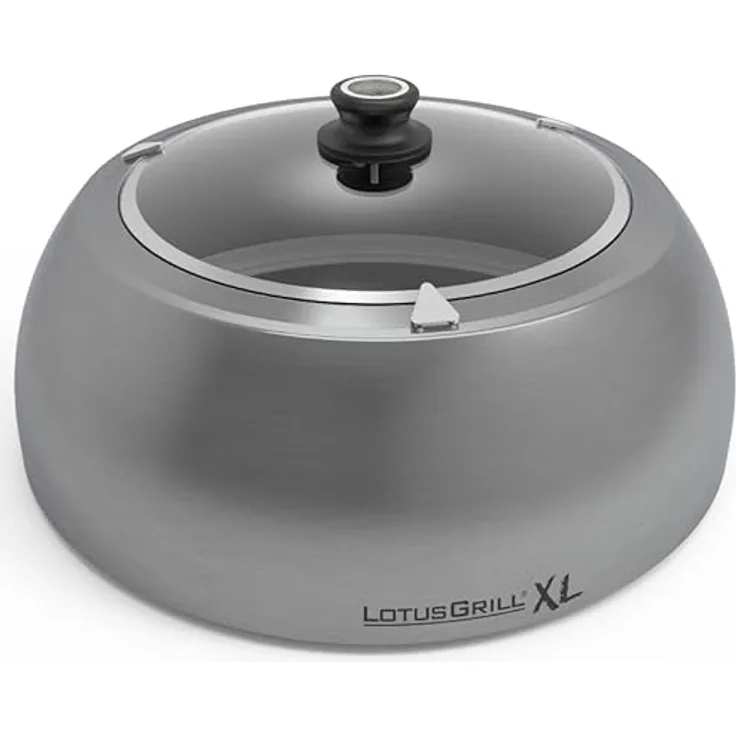 LotusGrill Grillhaube Edelstahl XL DK-SG-435 integrierter Thermometer einfache Handhabung