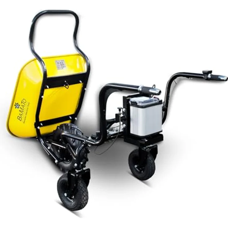 BAMATO Elektrische Schubkarre MTR-260, 280W Motor, 100L Volumen, 6 km/h, 260 kg Tragkraft, inkl. 40V Akku und Ladegerät – Bild 3
