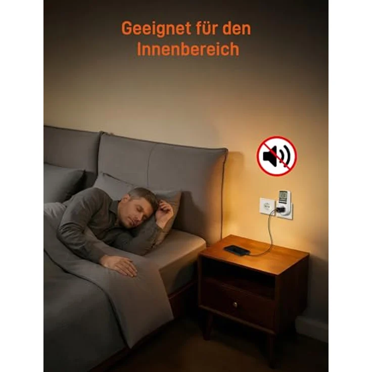 NOVKIT 2x digitale Zeitschaltuhr Steckdose mit 10 programmierbaren Schaltprogrammen und Zufallsfunktion für Innen (230V / 16A / 3680W) – Bild 5