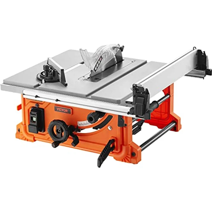 VEVOR Tischkreissäge 1800W, 4400 U/min, 85mm Schnitttiefe bei 90°, 60mm bei 45°, Winkelanschlag -60/60 für Holzarbeiten – Bild 9