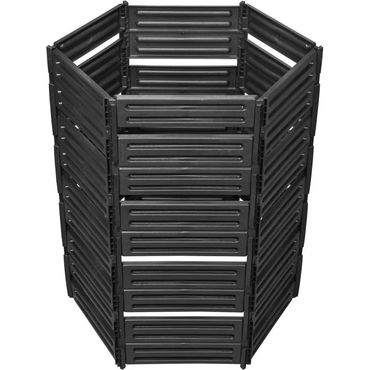 GARANTIA Garantia Air-King Komposter 1.100 Liter, Steckkomposter aus Recyclingkunststoff, schwarz