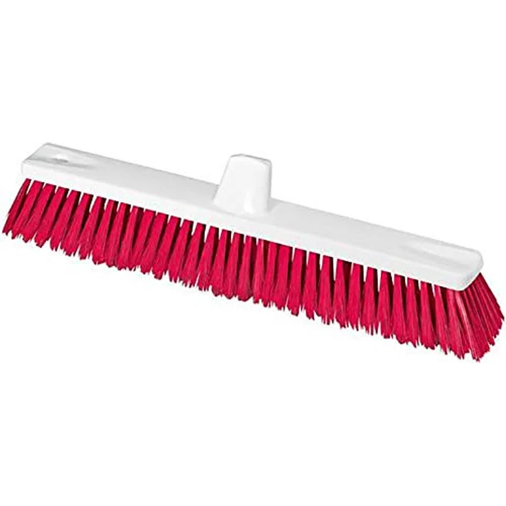 Nölle Haccp-Größflächenbesen 45cm, Borstenstärke 0,25mm, Kunststoff/Polyester, rot