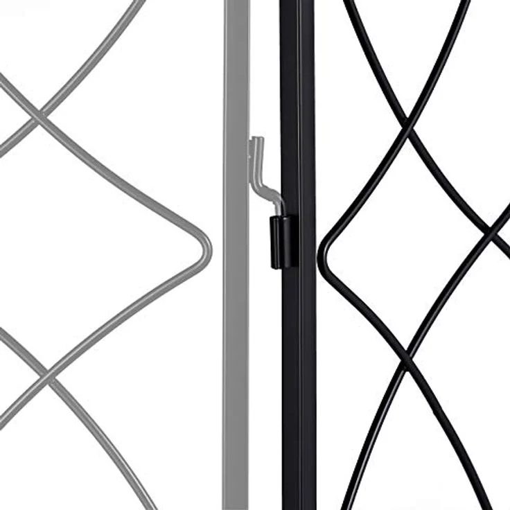 Relaxdays - Rankgitter Metall, 3er Set, zum Stecken, Rankhilfe für Kletterpflanzen, 122 x 31 cm, Spalier Garten, schwarz – Bild 7