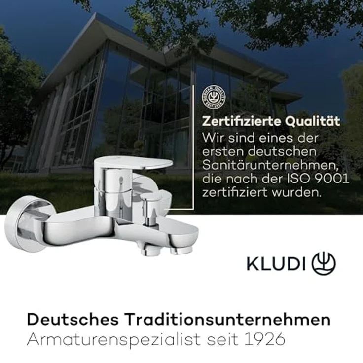 OTTO Kludi X1 Wannen- und Duscharmatur, chrom, mit automatischer Umstellung, Keramik-Kartusche und Strahlregler M24 – Bild 7