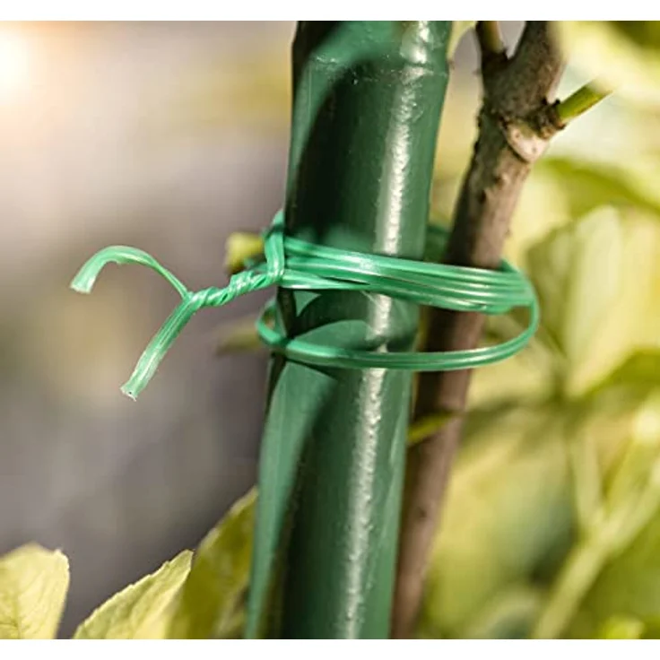 Windhager Gartendraht 100m, plastifiziert mit weichem Drahtkern, verzinkt, inklusive Abschneidevorrichtung, Ø 0,65mm, vielseitig einsetzbar – Bild 3