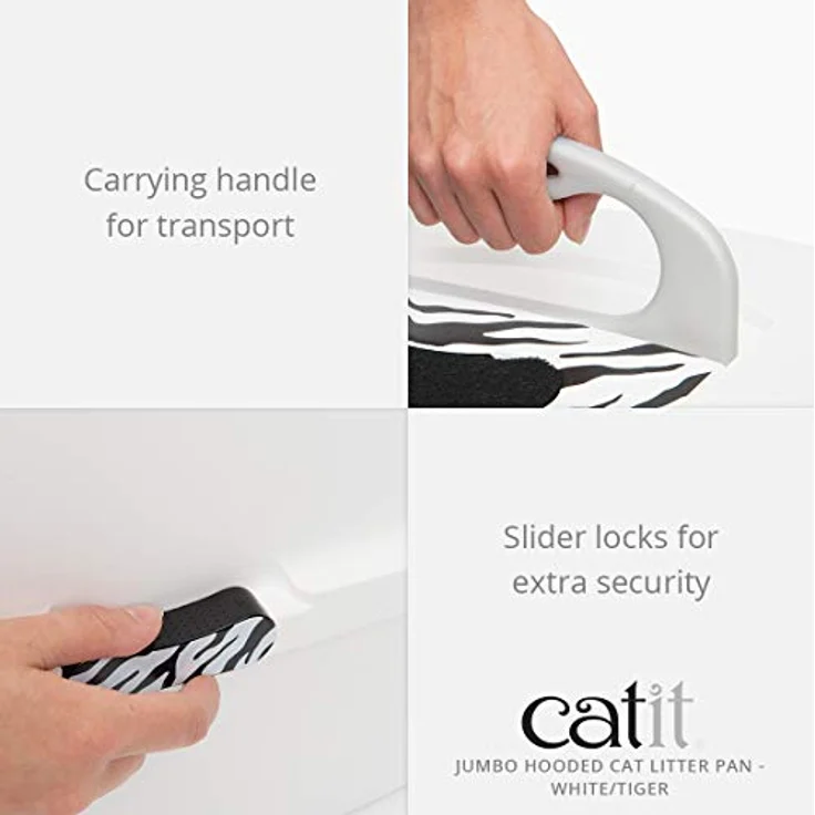 Catit Jumbo Katzentoilette mit Abdeckung, 57 x 46 x 43 cm – Bild 5
