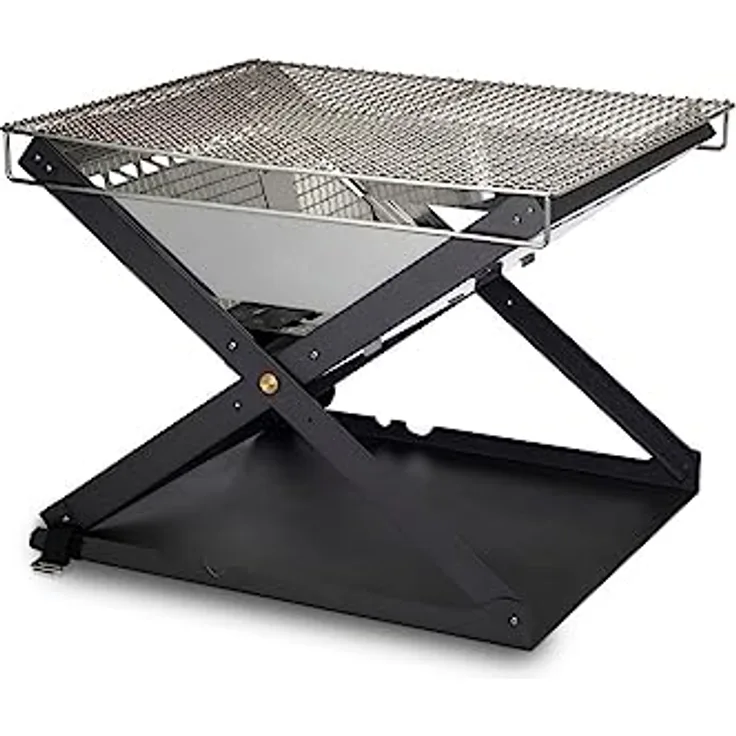 Relags Primus Feuerschale 'Kamoto' Grill, Mehrfarbig, 53 x 39 cm, tragbare Feuerschale aus Edelstahl mit effektiver Verbrennung