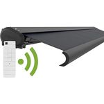 empasa elektrische Vollkassettenmarkise 'Profi' Kassettenmarkise Gelenkarmmarkise Markise Sonnenmarkise Sonnenschutz viele Farben und Größen wählbar, anthrazit