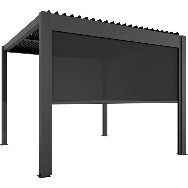 Ximax Seitenmarkise elektrisch, dunkelgrau, 270,8 x 217,5 x 10 cm, für Wind- und Sichtschutz, korrosionsbeständig, wartungsfrei