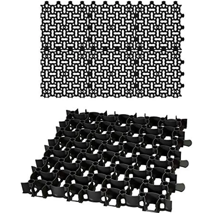 6x Rasengitter Paddockplatte SCHWARZ 50x50 cm Reitplatzmatten Rasenmatten Rasenw – Bild 2